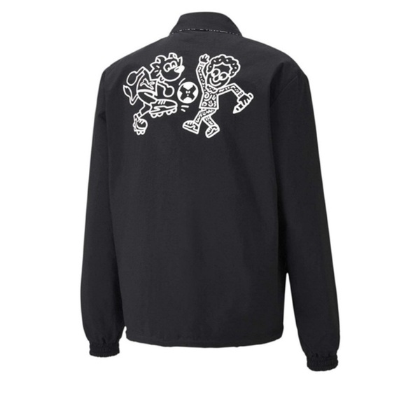 Puma X Mr Doodle Reversible Jacket Size XXL Streetwear Black White - Picture 3 of 14